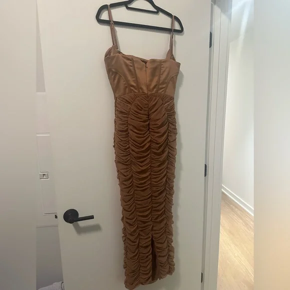 House of CB Lilian Mocha Corset Maxi Dress - Picture 4 of 6